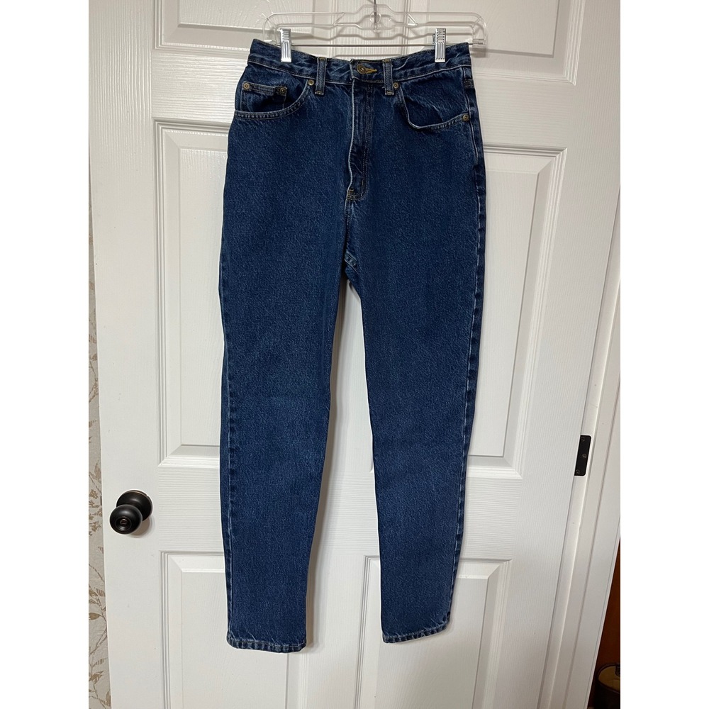 LA‎ BLUES Womens 100% Cotton Blue Wash Denim Jeans High Waisted Straight Leg